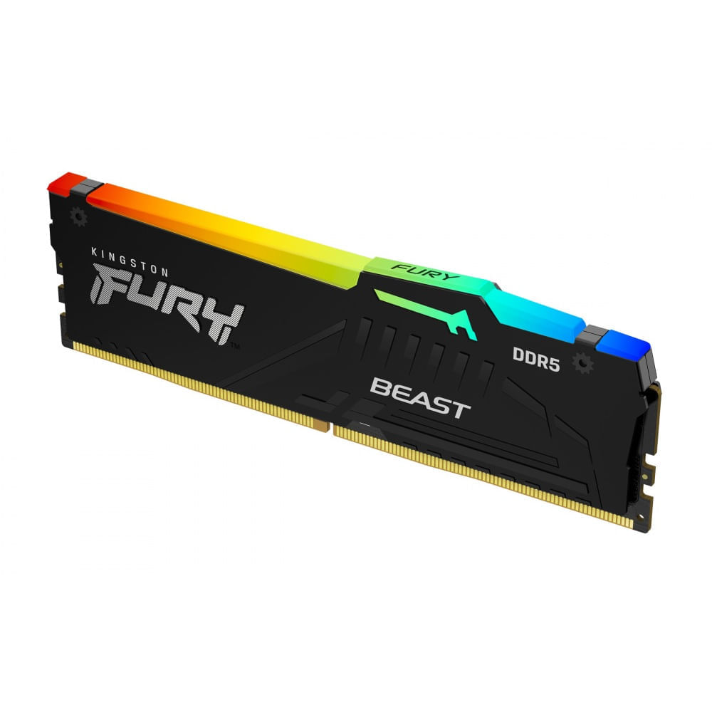 Memoria RAM Kingston Fury Beast RGB 32GB DDR5 5200Mhz CL40 Negro