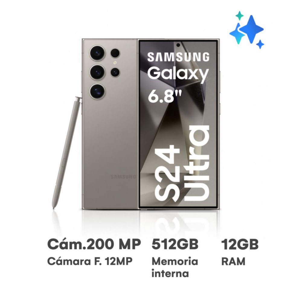 Celular Samsung Galaxy S24 Ultra 6.8 12GB 512GB Titanium Gray