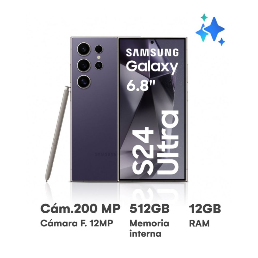 Celular Samsung Galaxy S24 Ultra 6.8 12GB 512GB Titanium Violet