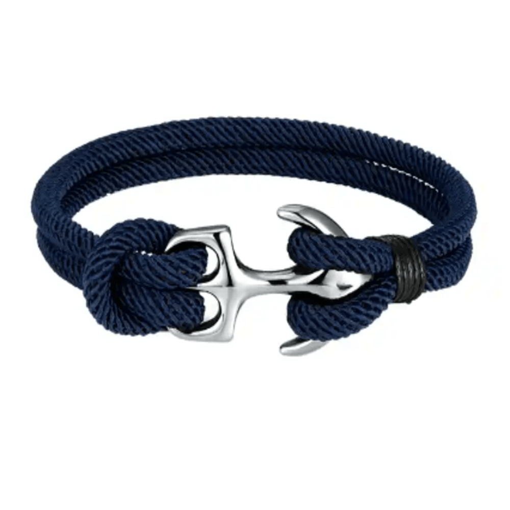 Pulsera de Cuerda con Broche de Titanio Azul x 19cm