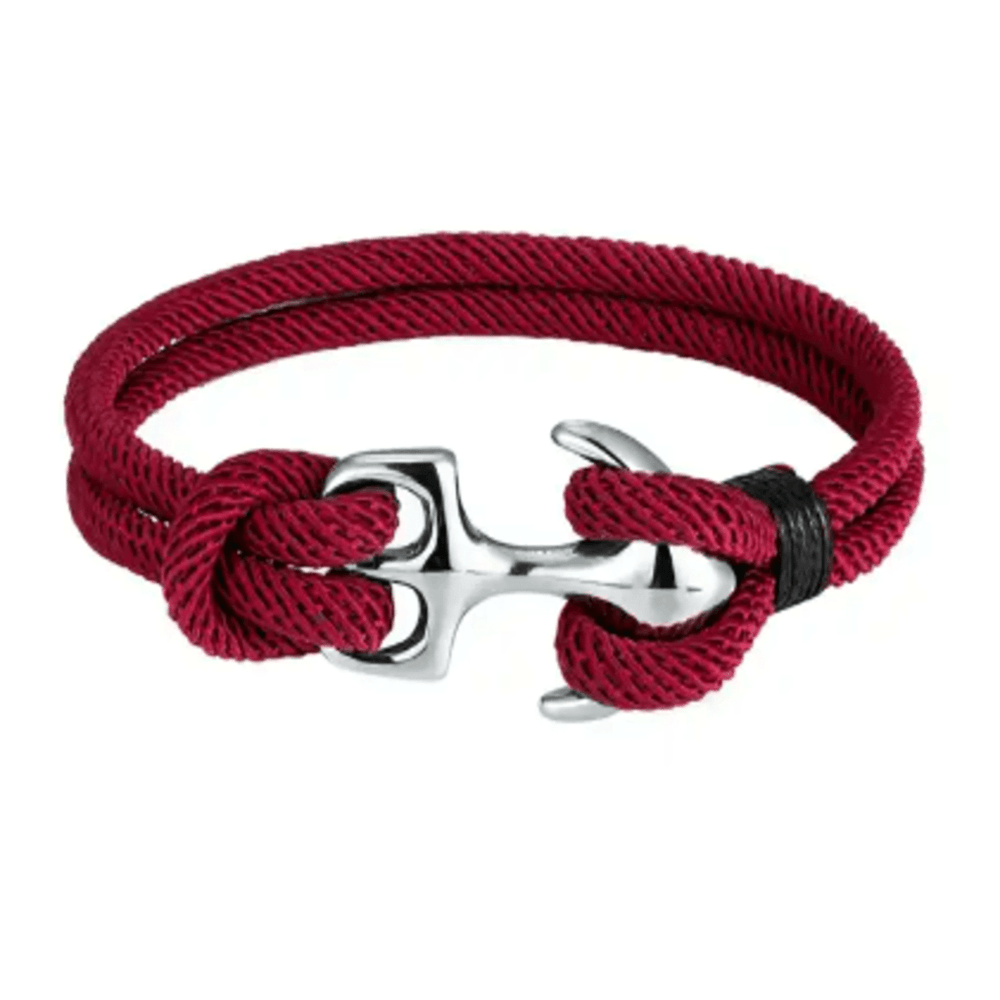 Pulsera de Cuerda con Broche de Titanio Rojo x 19cm