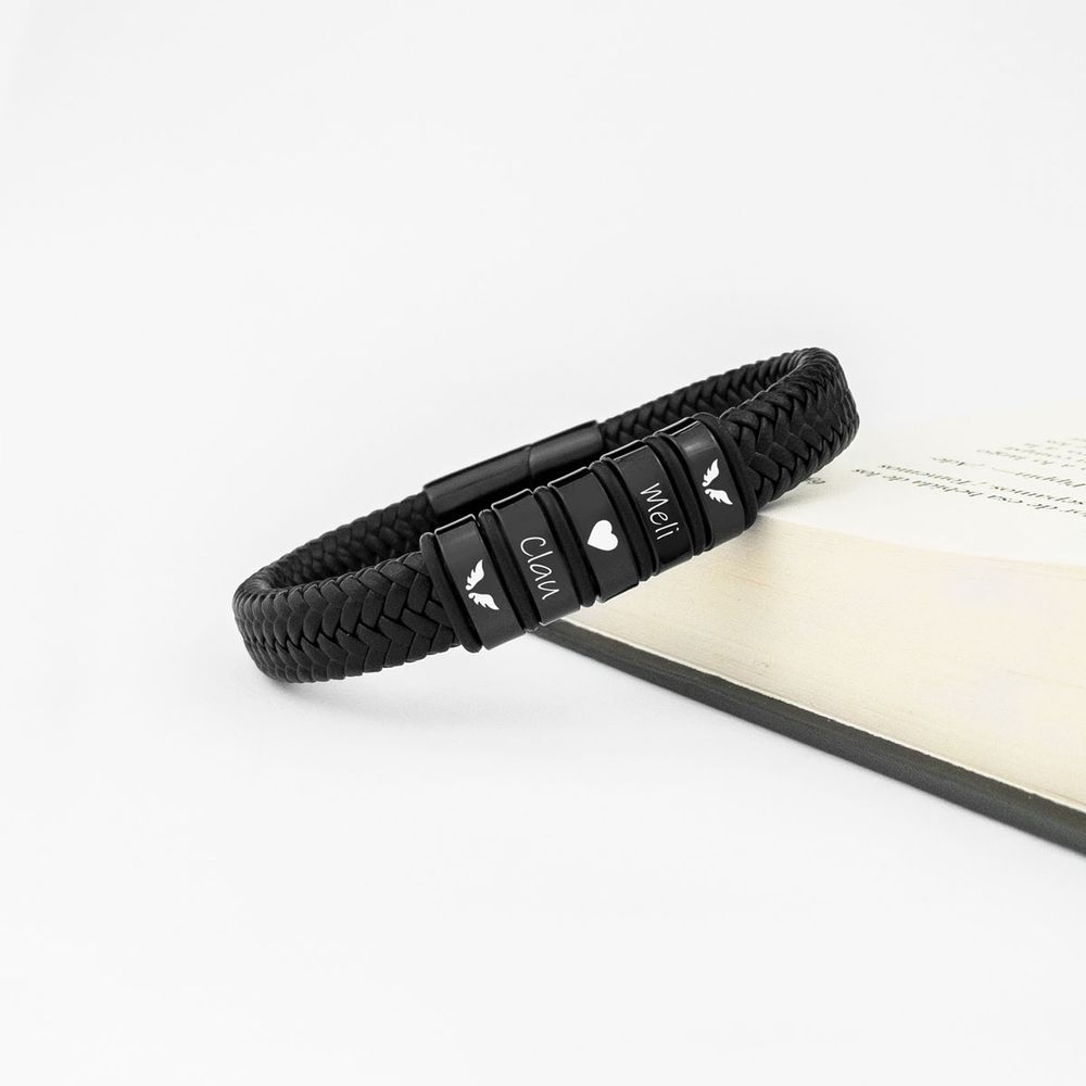 Pulsera de cuero Family Black