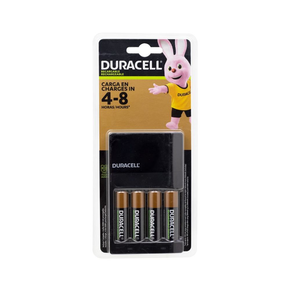 Kit Cargador de Pilas AA/AAA con 4 Pilas AA NiMH Recargables HR6 Duracell