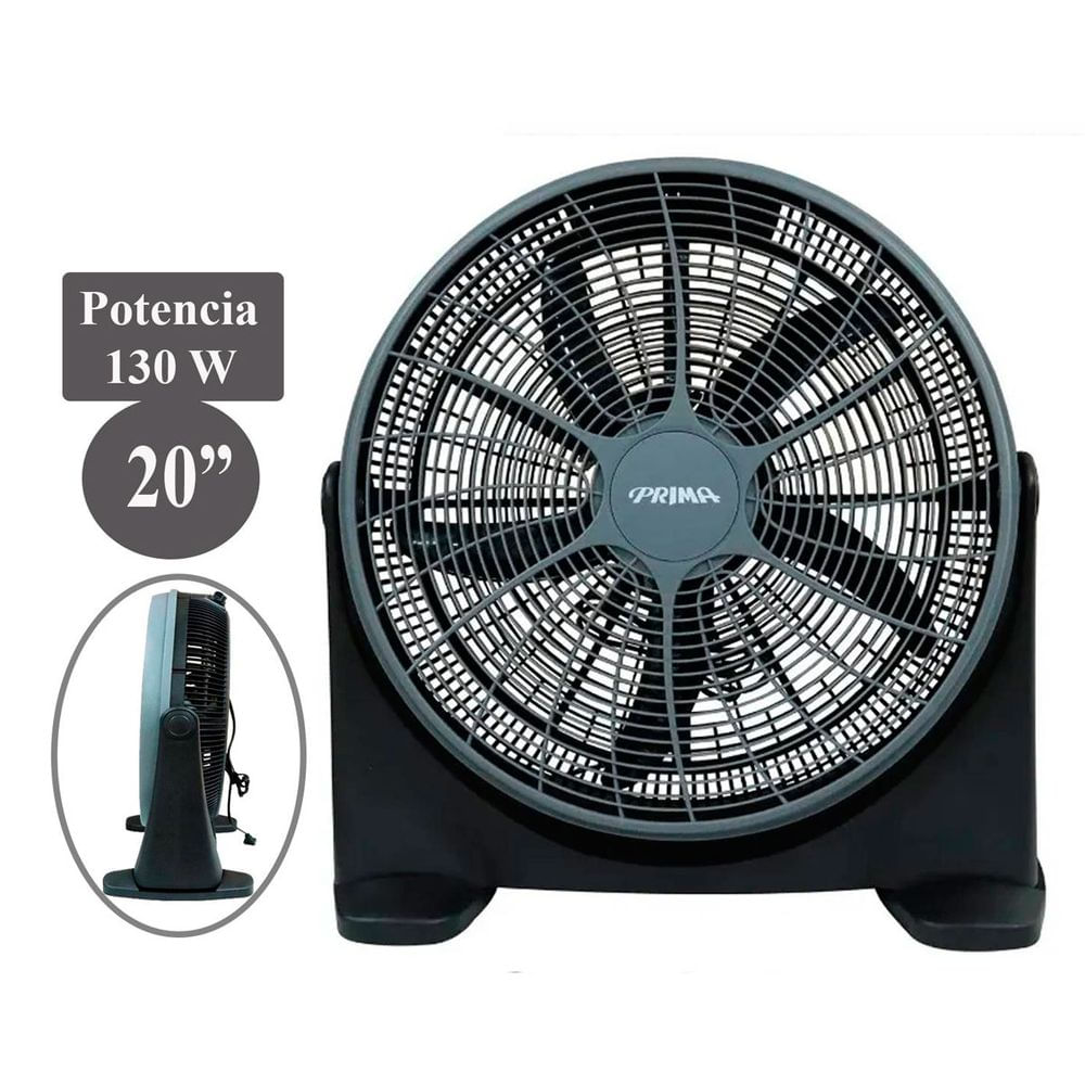 Ventilador Prima YL-2020P Box Recirculante 20"" 130 Watts Negro