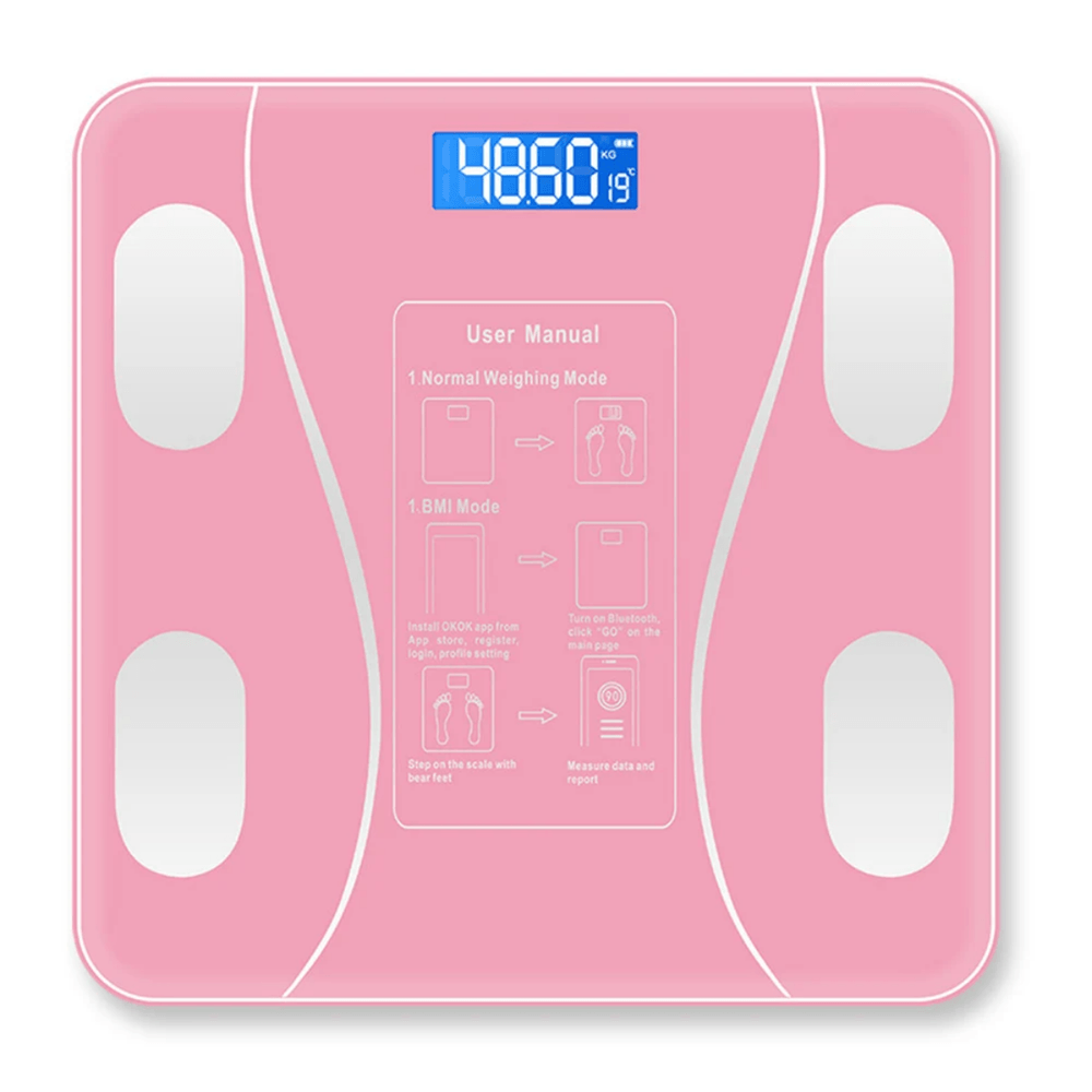 Balanza Digital Smart Bluetooth 180 kg Color Rosado
