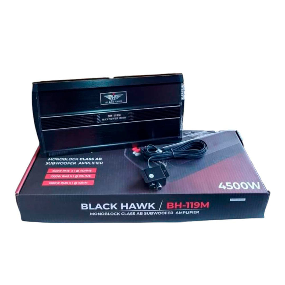 Amplificador Monoral 4500w Black Hawk