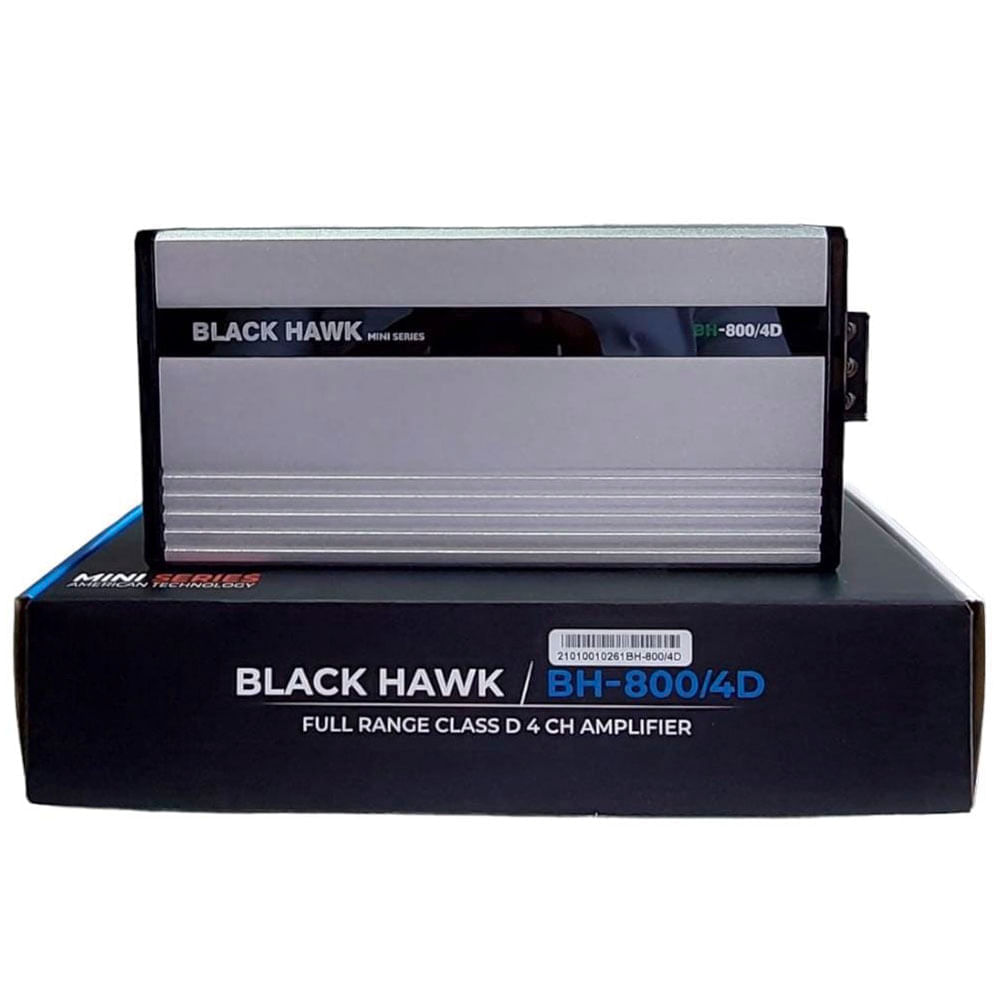 Amplificador Digital 4 Canales Black Hawk 3000W