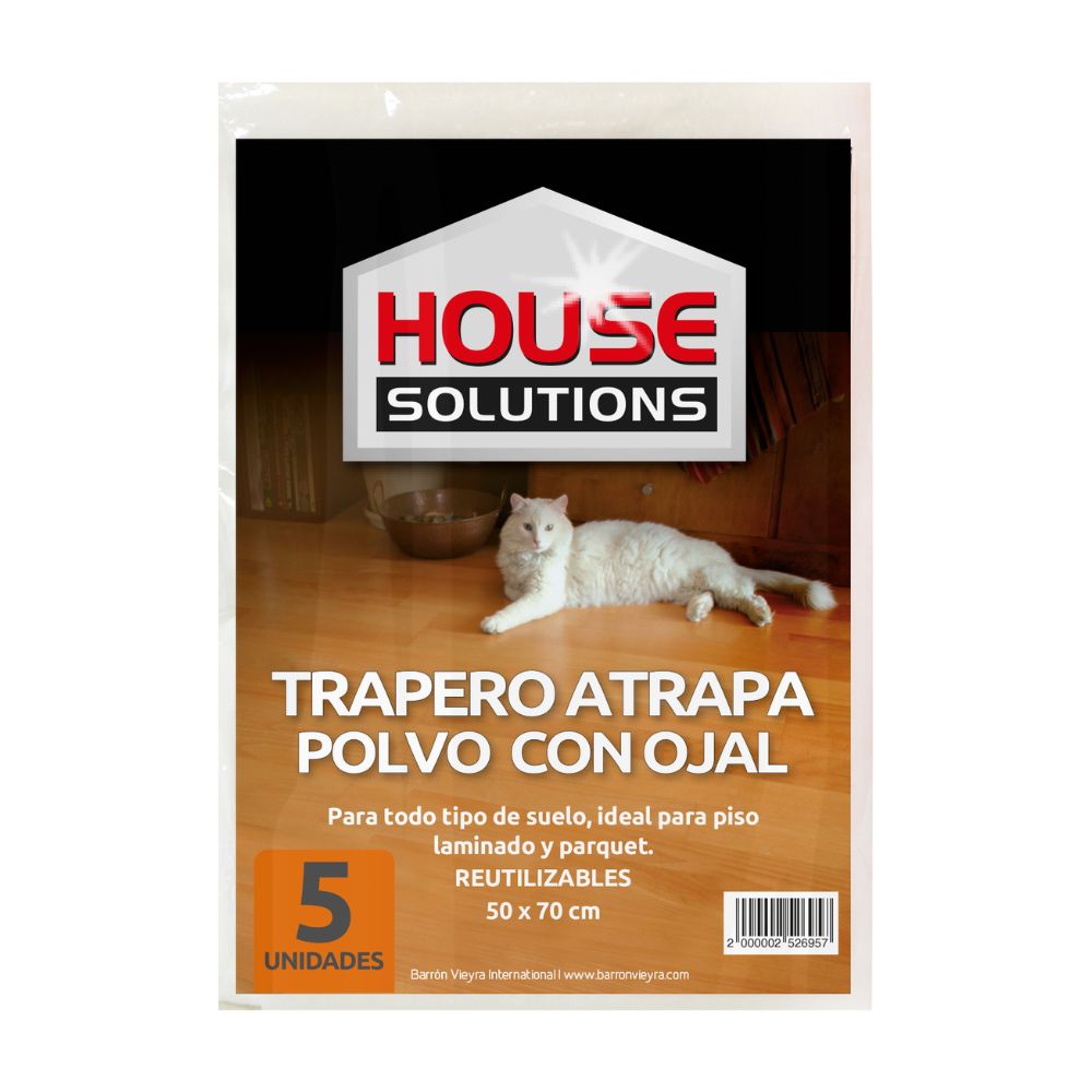 Paño atrapa polvo House Solutions 50x70 cm Pack de 5 Unidades