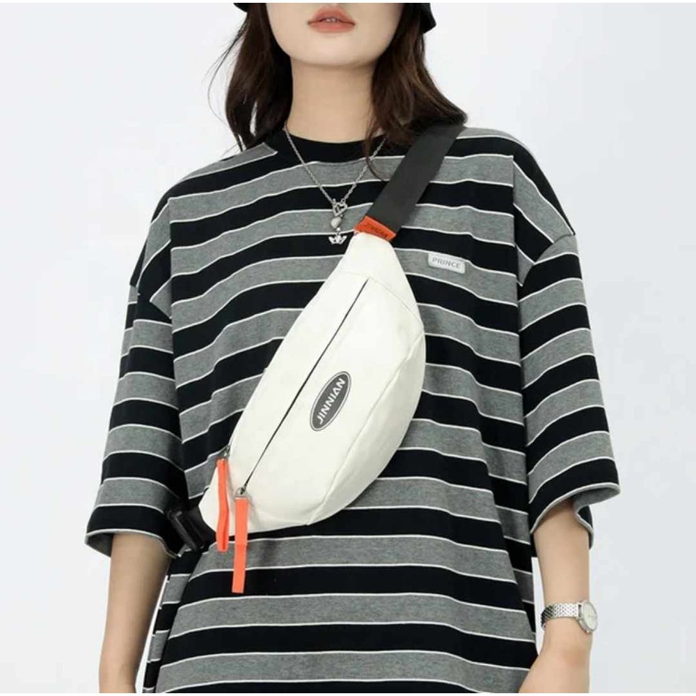 Riñonera de Accesorios Unisex Blanco Canguro de Hombre Mujer Estilo Japones