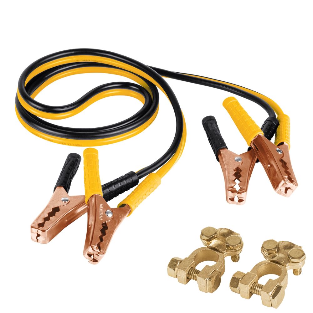 Cable pasa corriente para auto 2m, 125 A,10 AWG, terminales