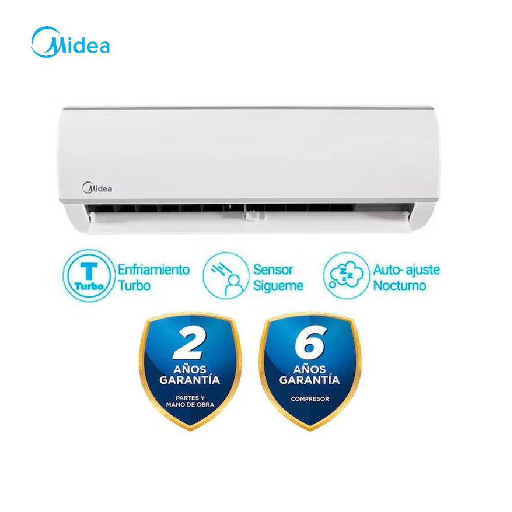 Aire Acondicionado Midea Split De 12,000 BTU Convencional Frío Solo