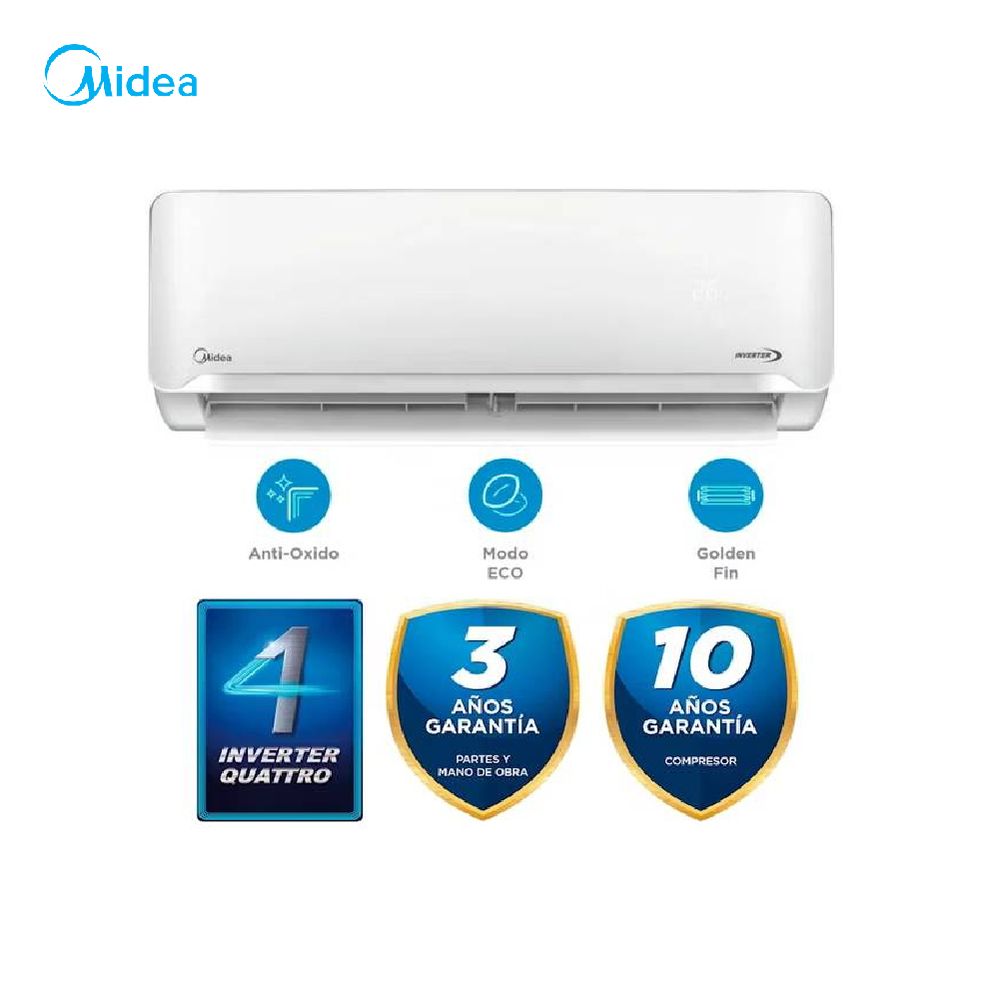 Aire Acondicionado Midea Split De 12,000 BTU Inverter Frío Solo