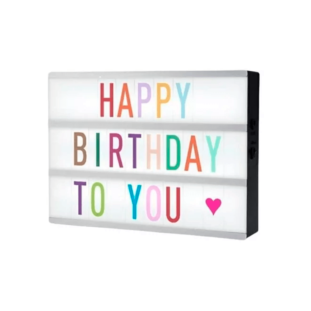 Pizarra Led Letrero Luminoso 96 Letras Cambiables 30 X 23cm