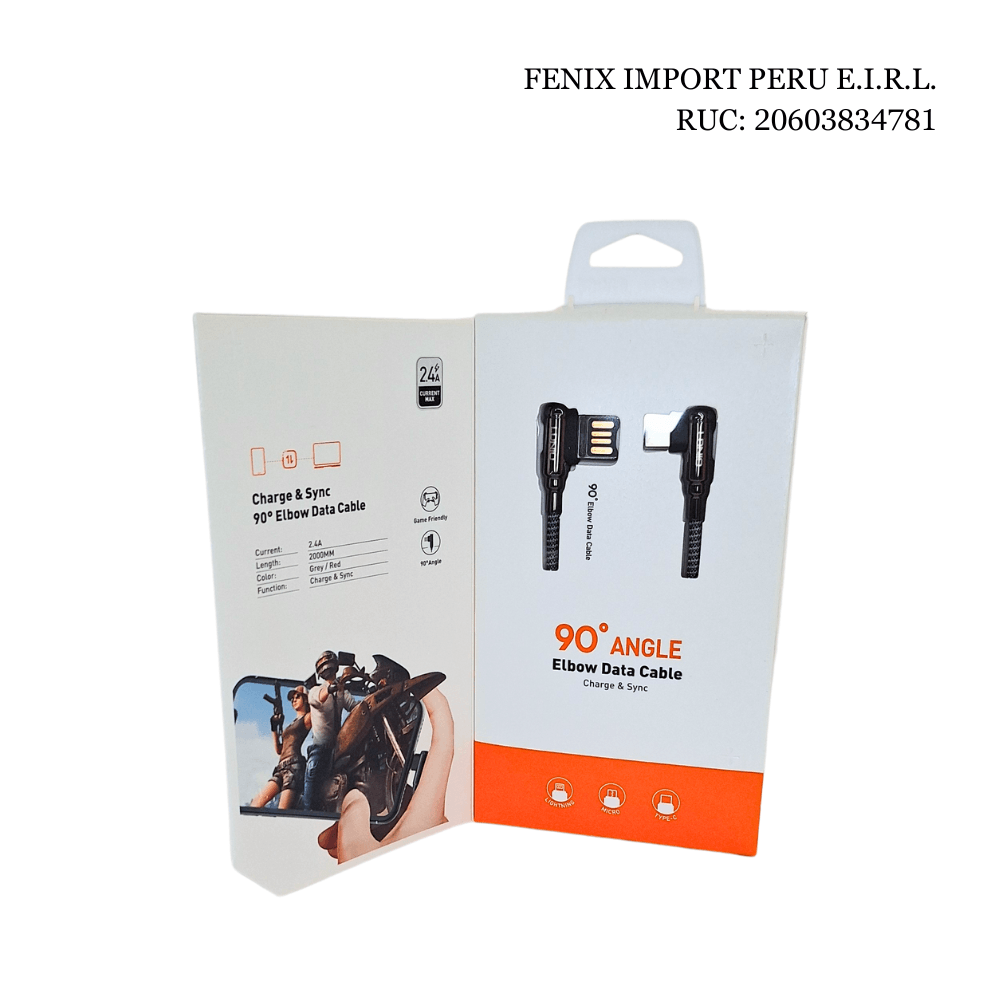 Cable 90° Tipo C LDNIO 2m /2.4 A