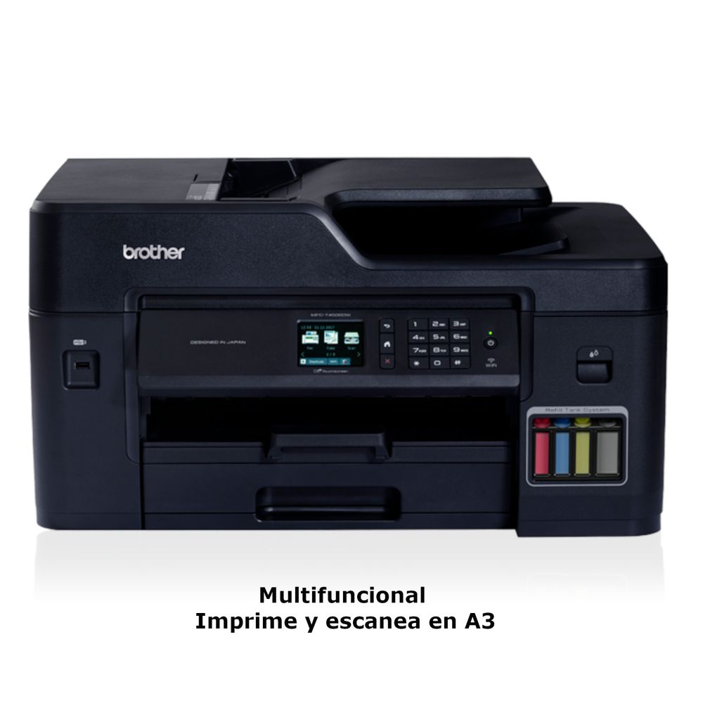 Impresora Multifuncional Brother MFC-T4500DW A3 Duplex WiFi Fax Tinta continua