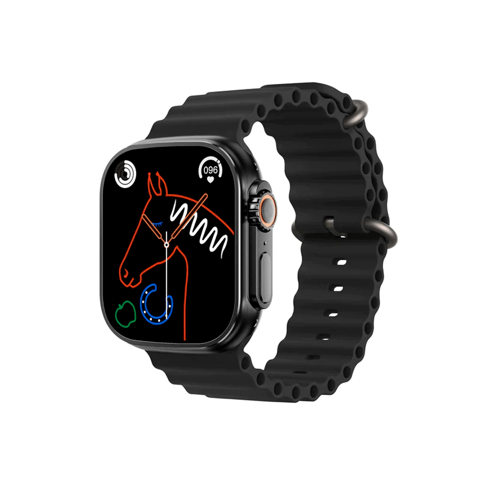 Smart Watch EW08 Ultra Redes Sociales Ritmo Cardiaco Oximetro Reloj Inteligente color Negro