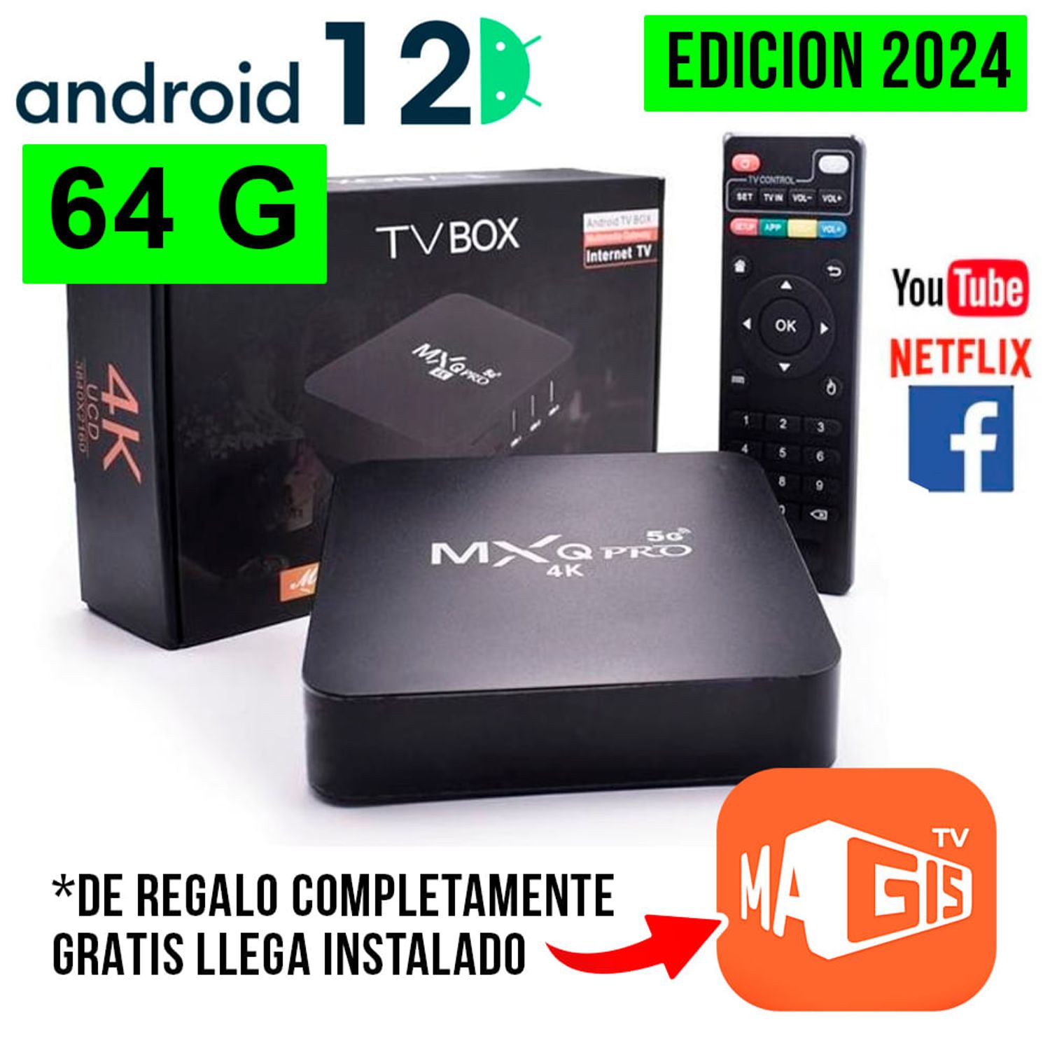 Tv Box Android Tv Certidicado Con Entrada De Internet 4k GENERICO