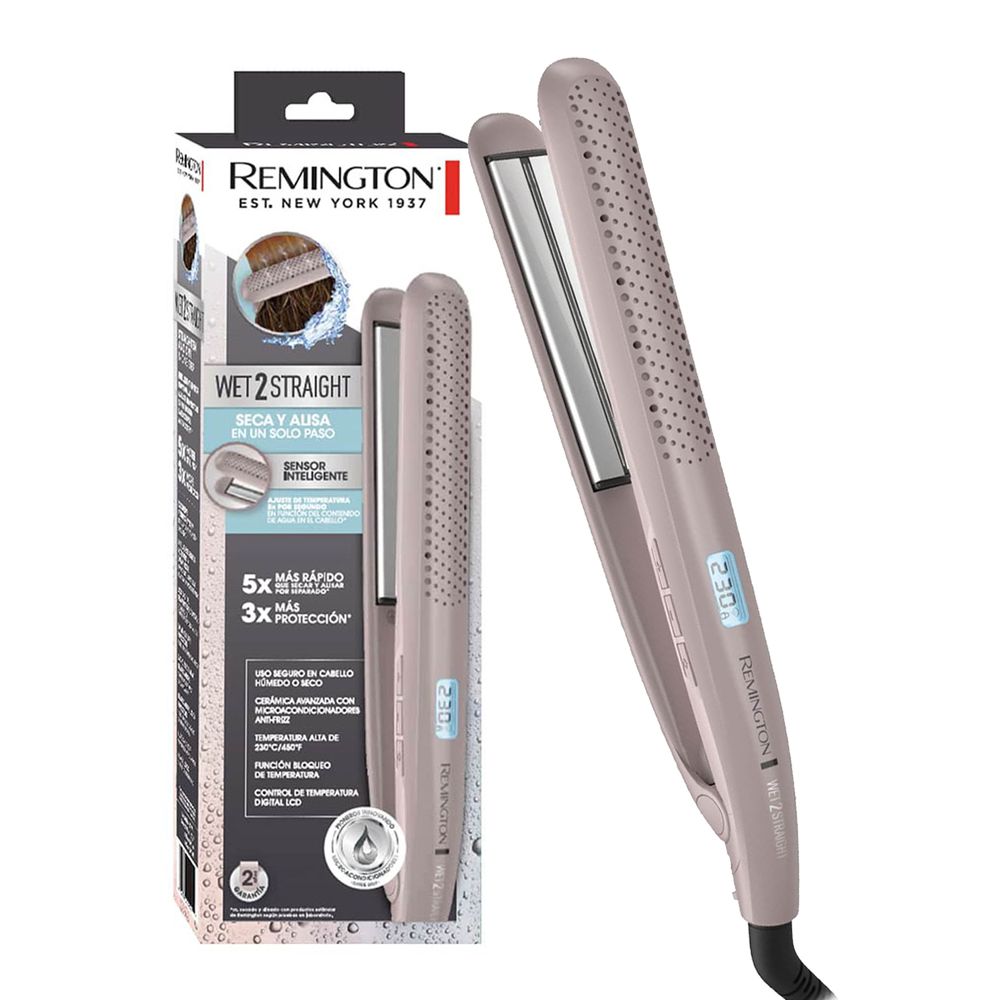 Plancha-Alisadora-Remington-Wet2Straight-S27A-Uso-en-Cabello-Humedo-o-Seco