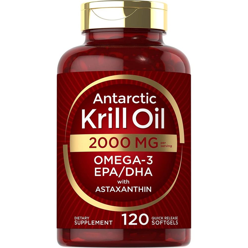 Antarctic Krill Oil 2000mg | Omega-3 EPA, DHA, 120 Caps - Carlyle