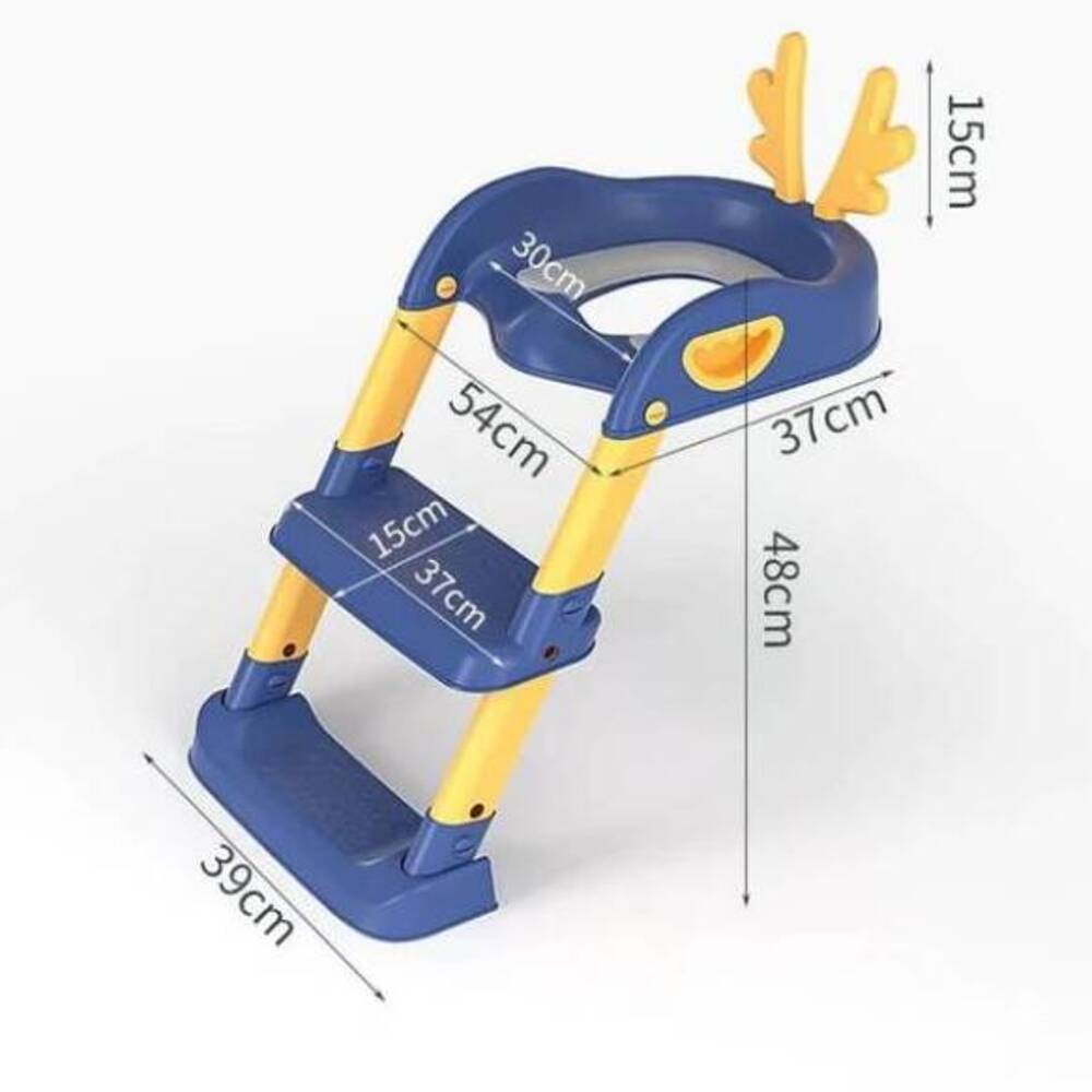 Asiento Bacin para Bebe con Escalera Inodoro Plegable Azul