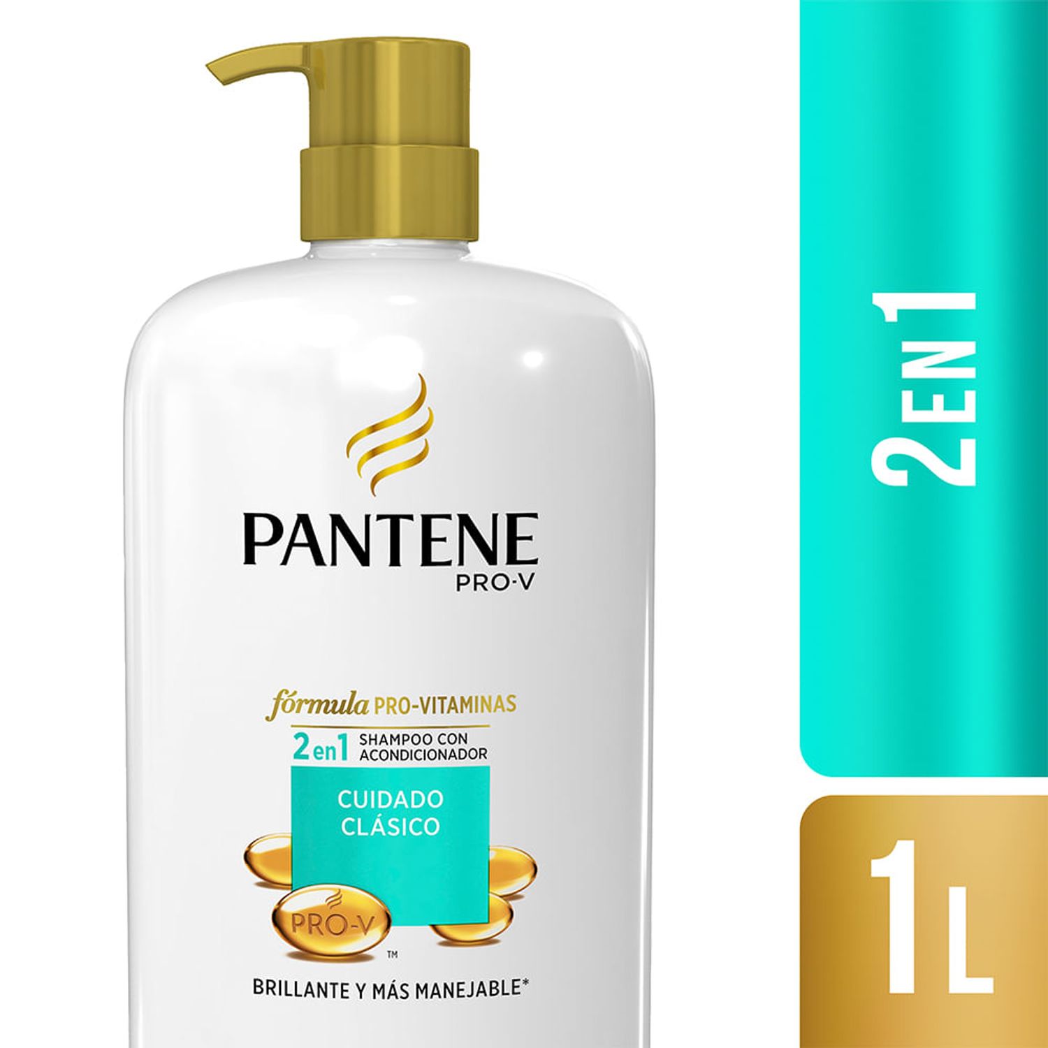 Shampoo Pantene 2en1 Cuidado Clásico 1 L Oechsle