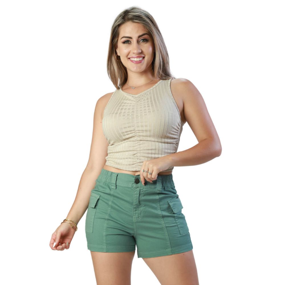 FORDAN JEANS Short Mujer 3685 Basta Deflecada used blue