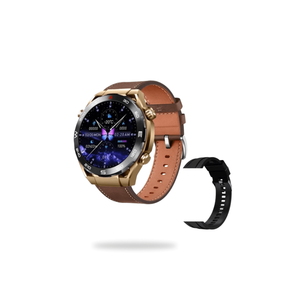 Smartwatch Ultimate HW5 Silver Amoled GPS Triple Correa Dorado