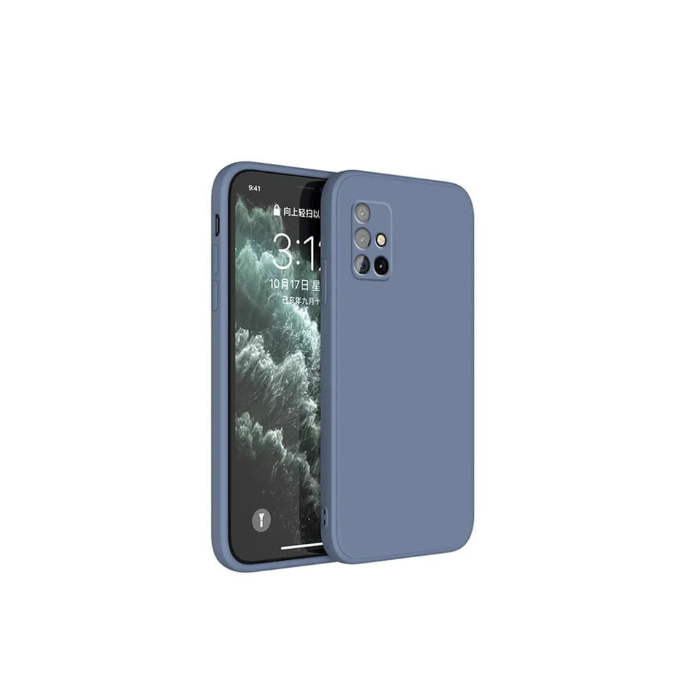 Funda de Samsung A71 Soft Feeling Antishock Azul Resistente ante Caídas y Golpes