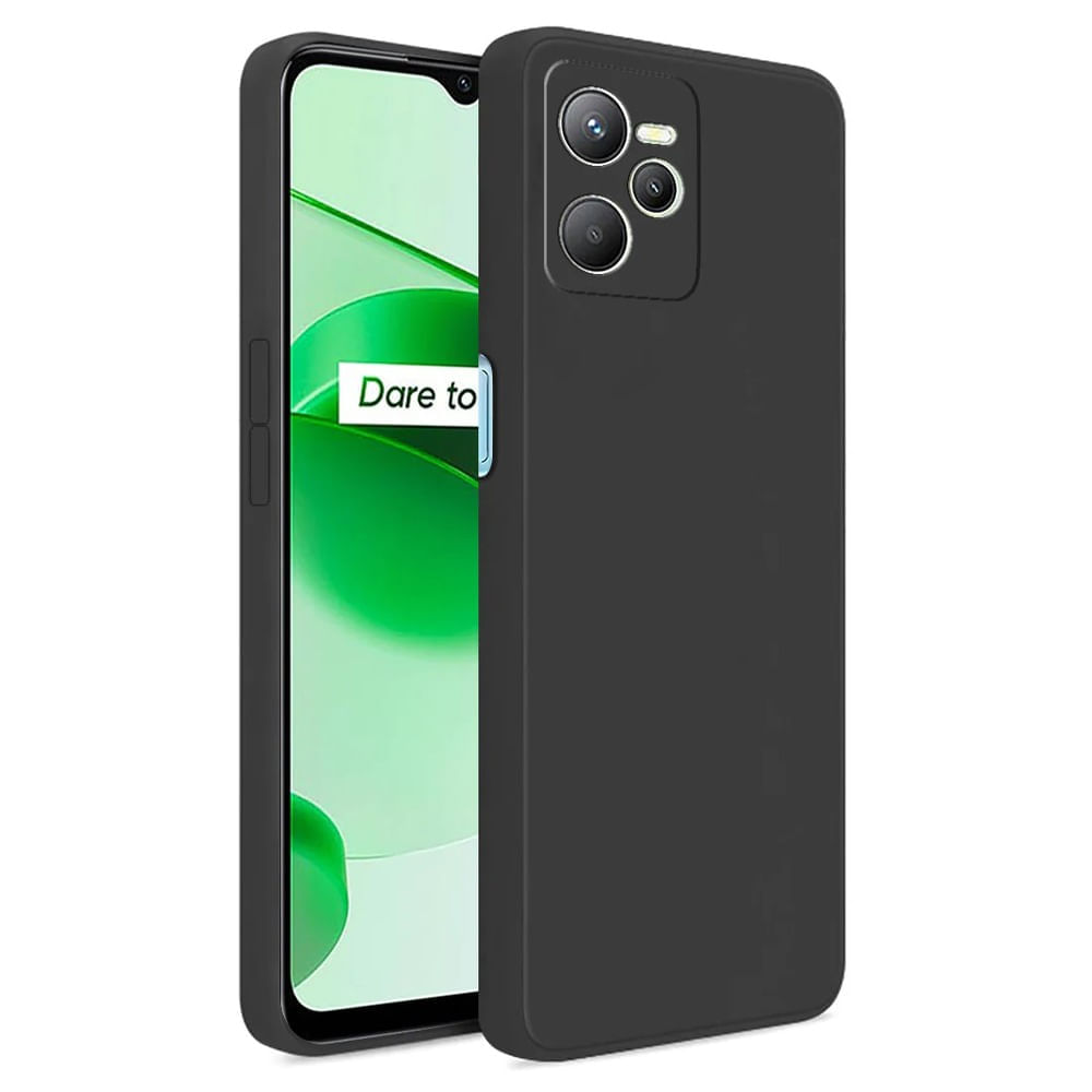 Funda de Realme C35 Soft Feeling Antishock Negro Resistente ante Caídas y Golpes