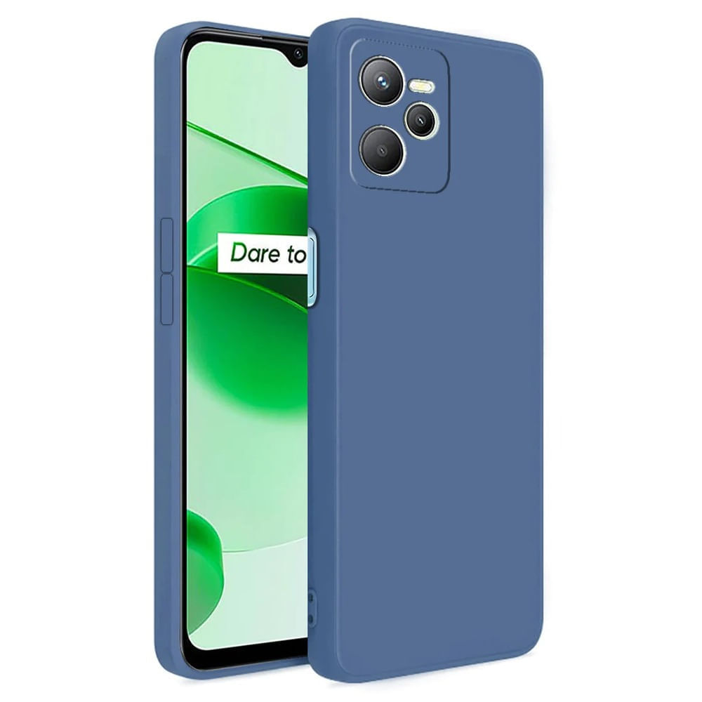 Funda for Realme C35 Soft Feeling Antishock Azul Resistente ante Caídas y Golpes