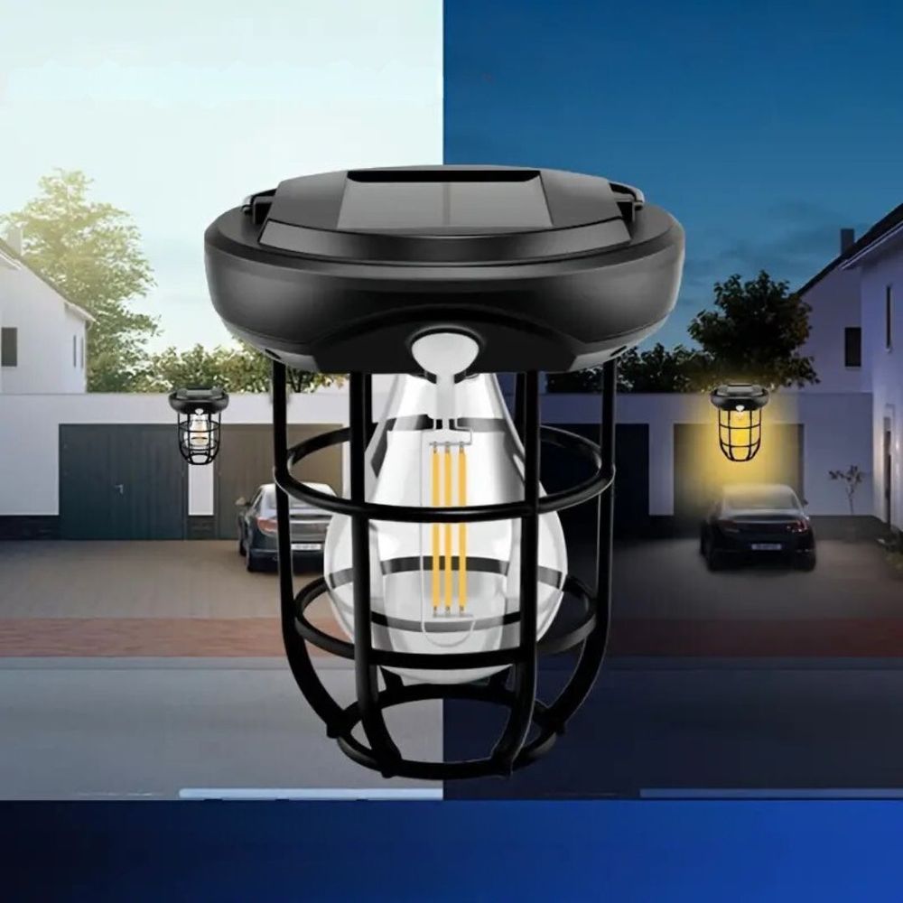Lámpara Solar Foco Sensor Movimiento con Forma de Cámara de Seguridad 77  LED - KL-2178C