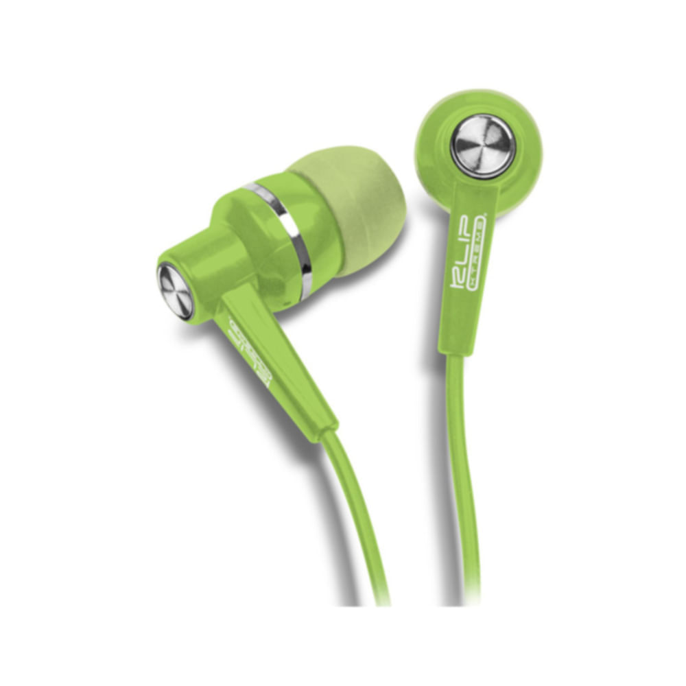 Audifonos Internos Klip Xtreme 3.5mm Verde KSE-105GN
