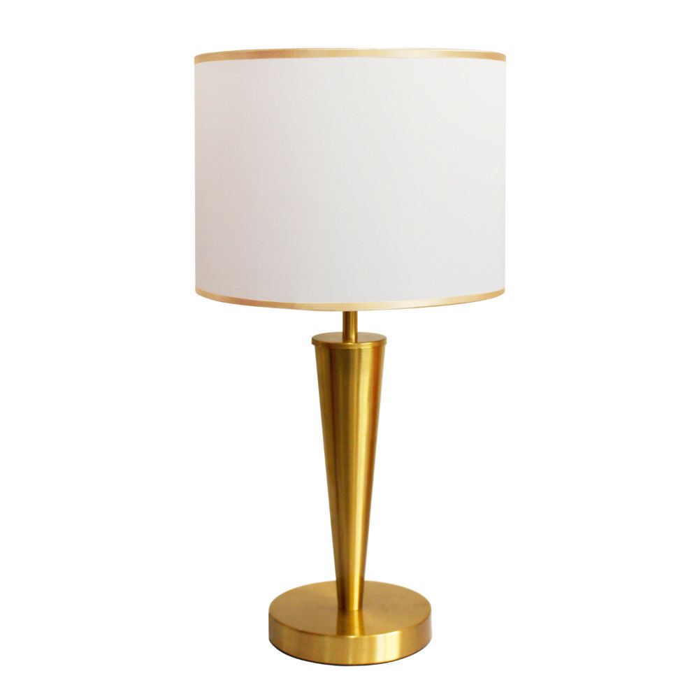 Lámpara Mesa Blanca Dorada 52 cm