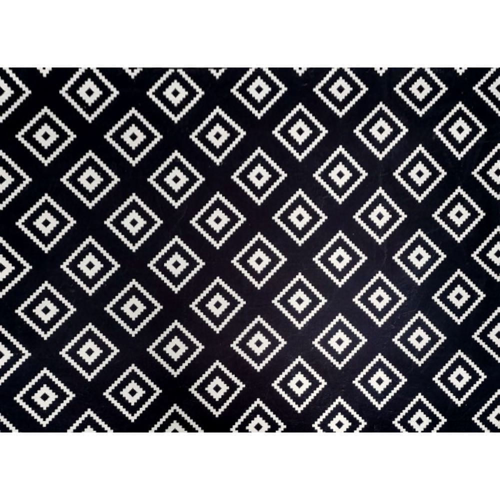 Alfombra Cuadrados Negro 150 cm x 200 cm