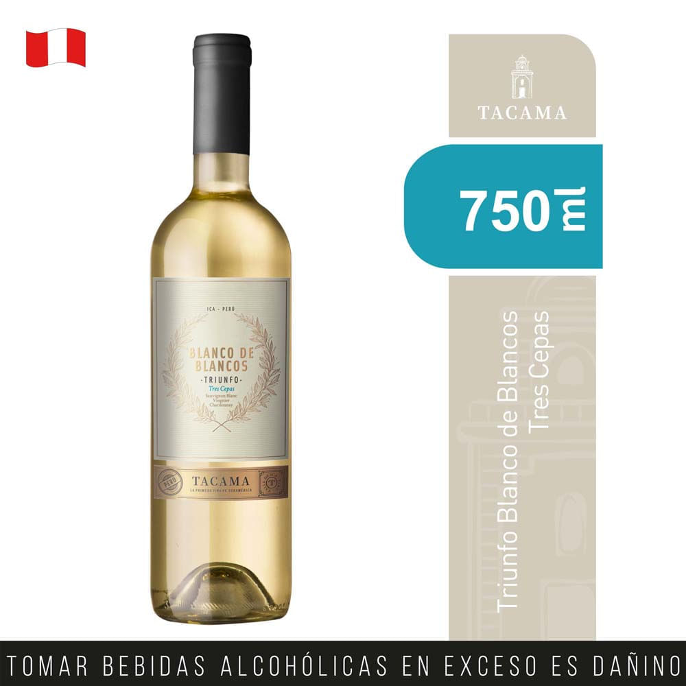Vino Blanco TACAMA Blanco de Blancos Sauvignon Blanc Viognier Chardonnay Botella 750ml