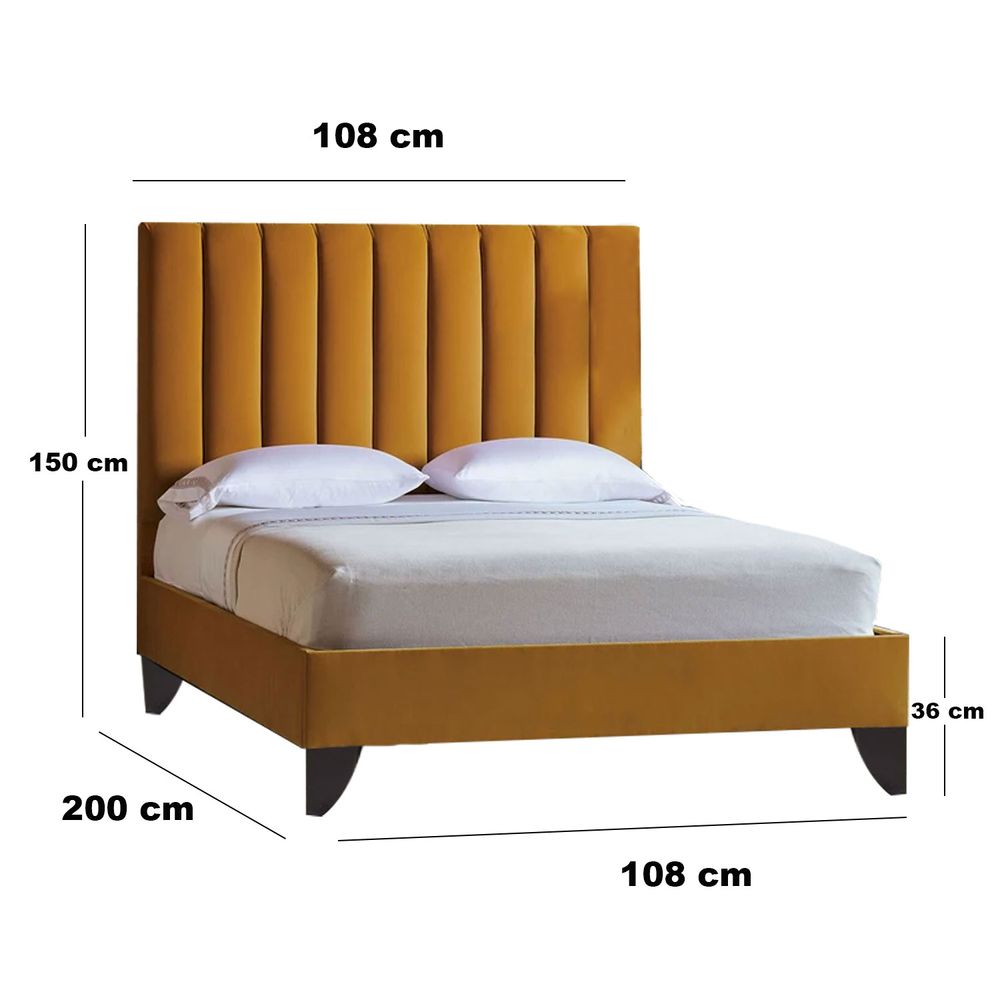 Cama Tapizada Capitoné LeMueble 1.5 Plz Plomo Oscuro I Oechsle - Oechsle