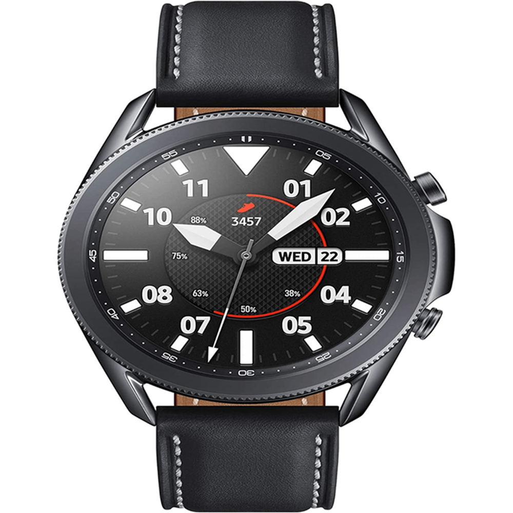 Reloj Watch 3 con Correa de Cuero Negro