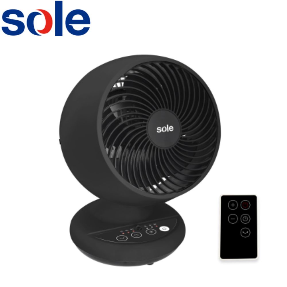 Ventilador de Mesa Turbomax 3 Vel con Control Remoto Sole SOLAIR016 Negro 30 W