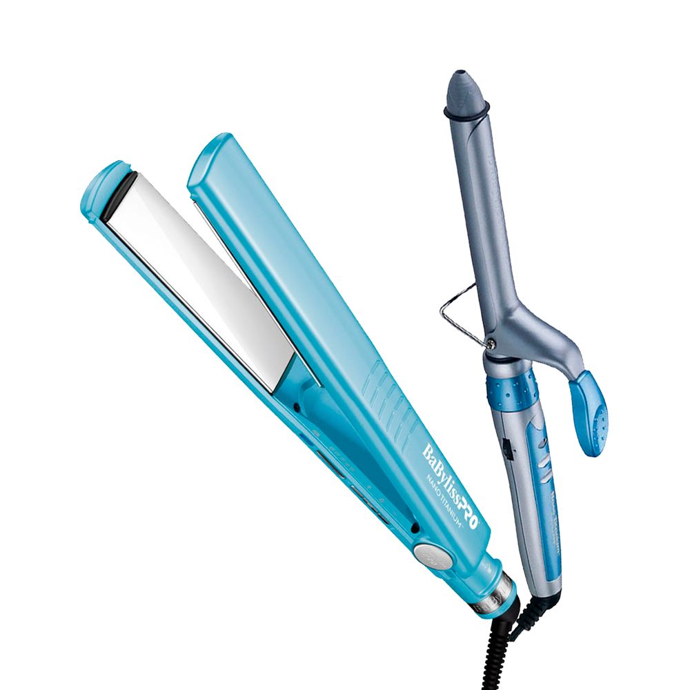 Combo BabylissPro Alisadora Dual Ionic BNT9125TPE y Rizador BABNT75SPE de 19mm