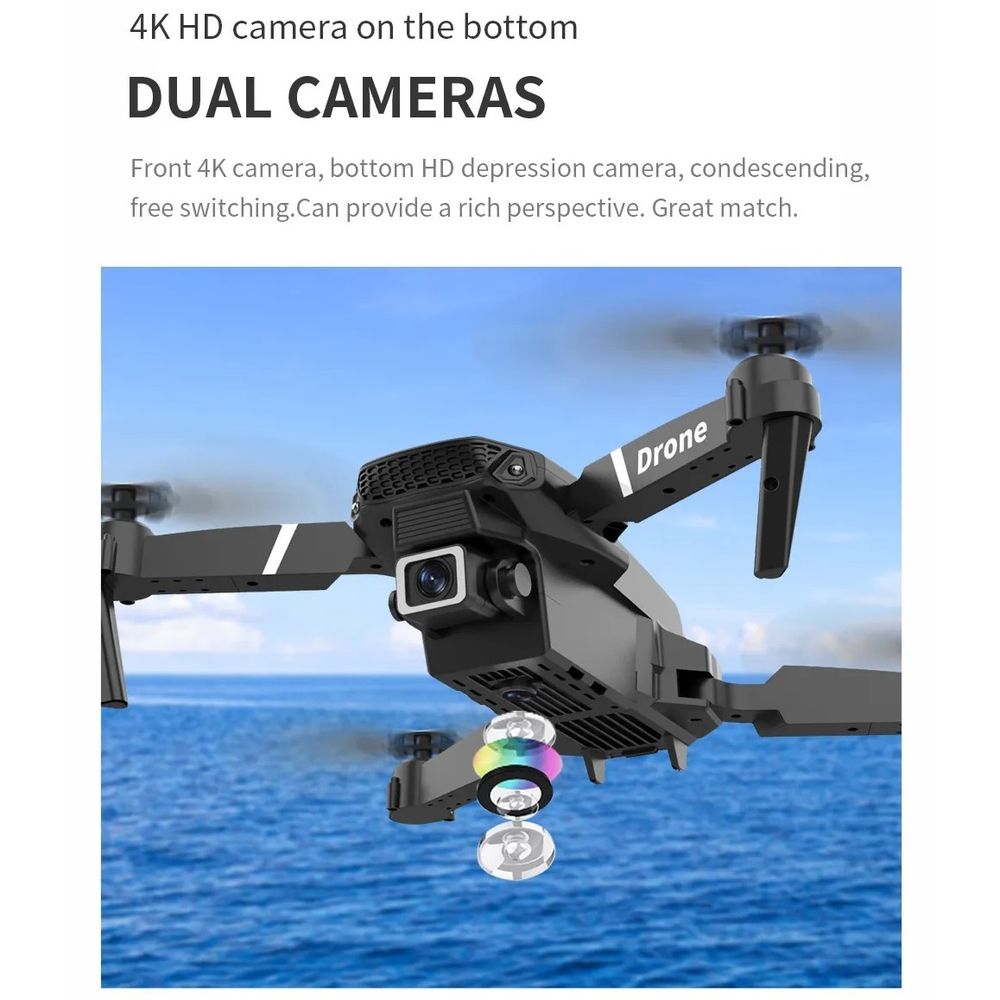 GENERICO Drone 1080p Dron Profesional Dual Camara Wifi Drones Camara