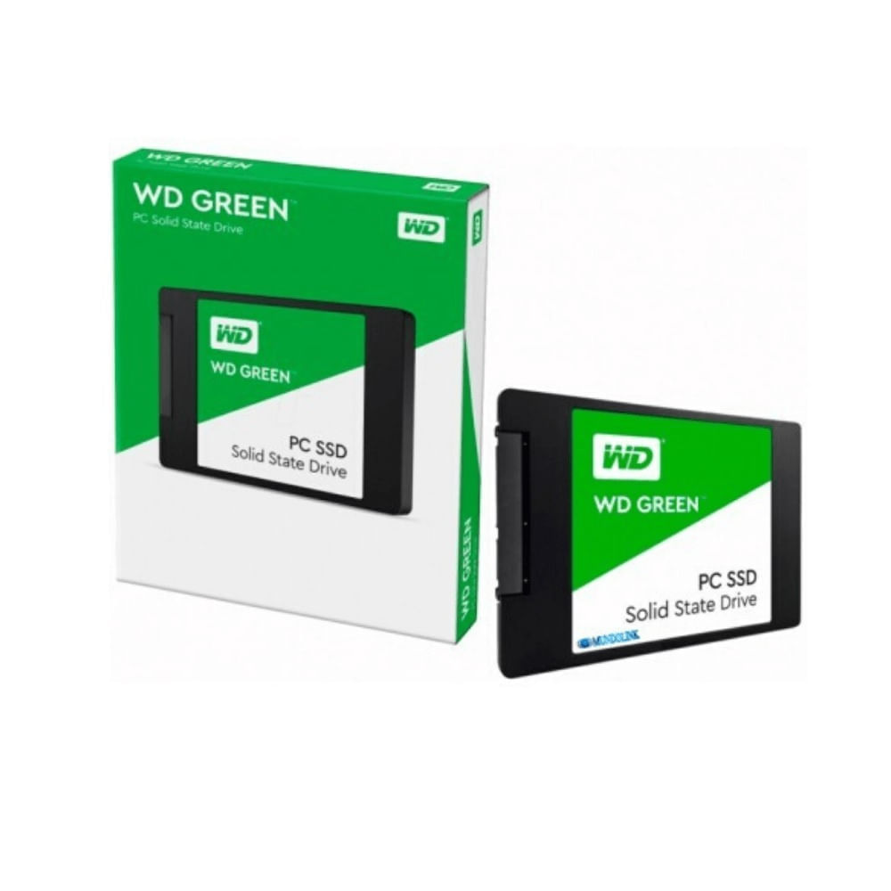 Disco WD Duro Sólido 120 GB 2.5"" Green SATA 7mm PC Negro Portable Resistente y Caidas