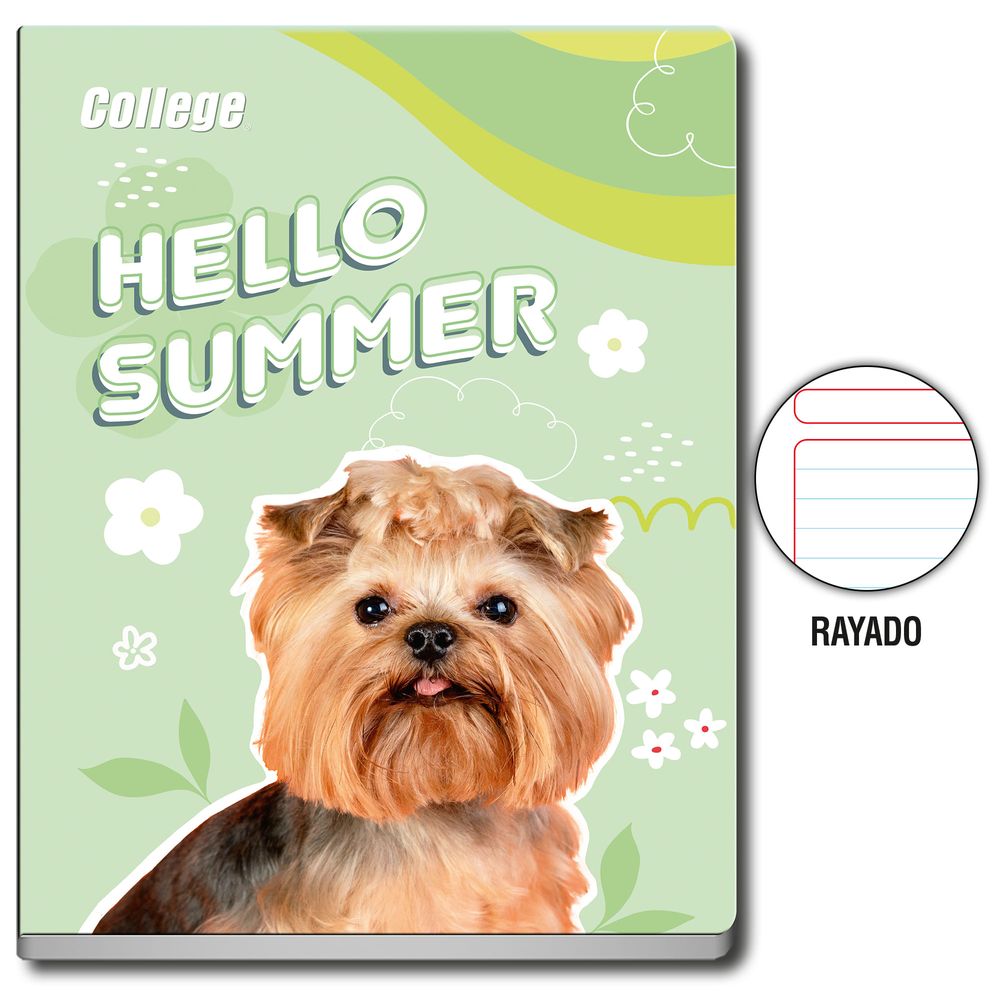 Cuaderno COLLEGE Rayado Pets 80 Hojas