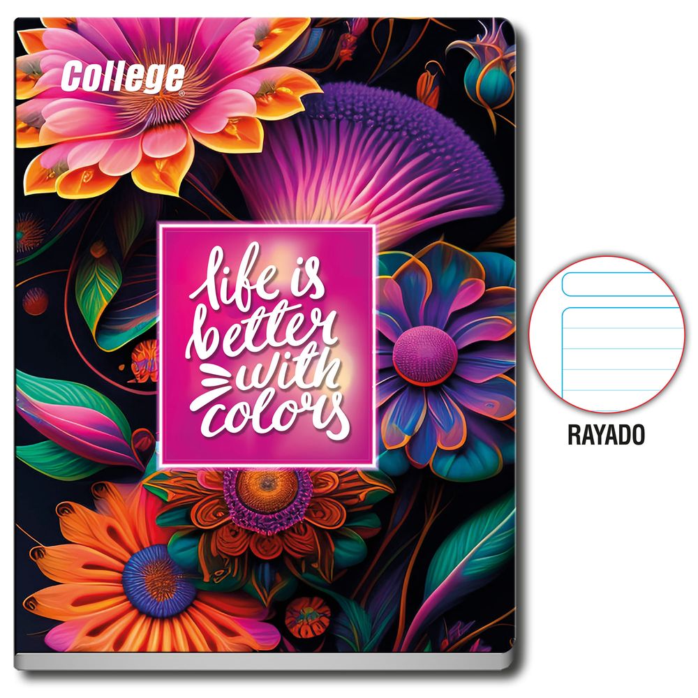 Cuaderno COLLEGE Rayado Spring 80 Hojas