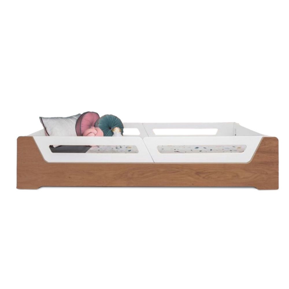 Cama Mi Madera Perfecta Evolutiva 2 Plazas Cafe Y Blanco