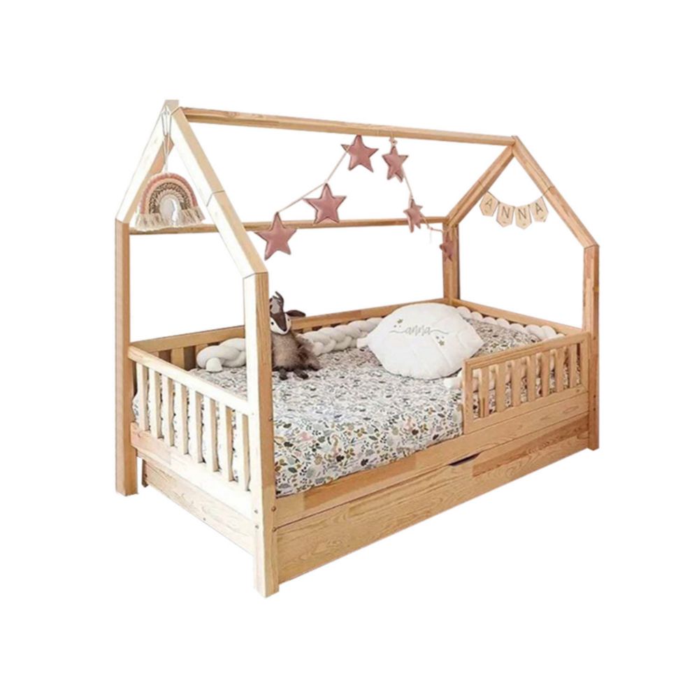 Cama Mi Madera Perfecta Ms Fabian 1 Plazas Natural