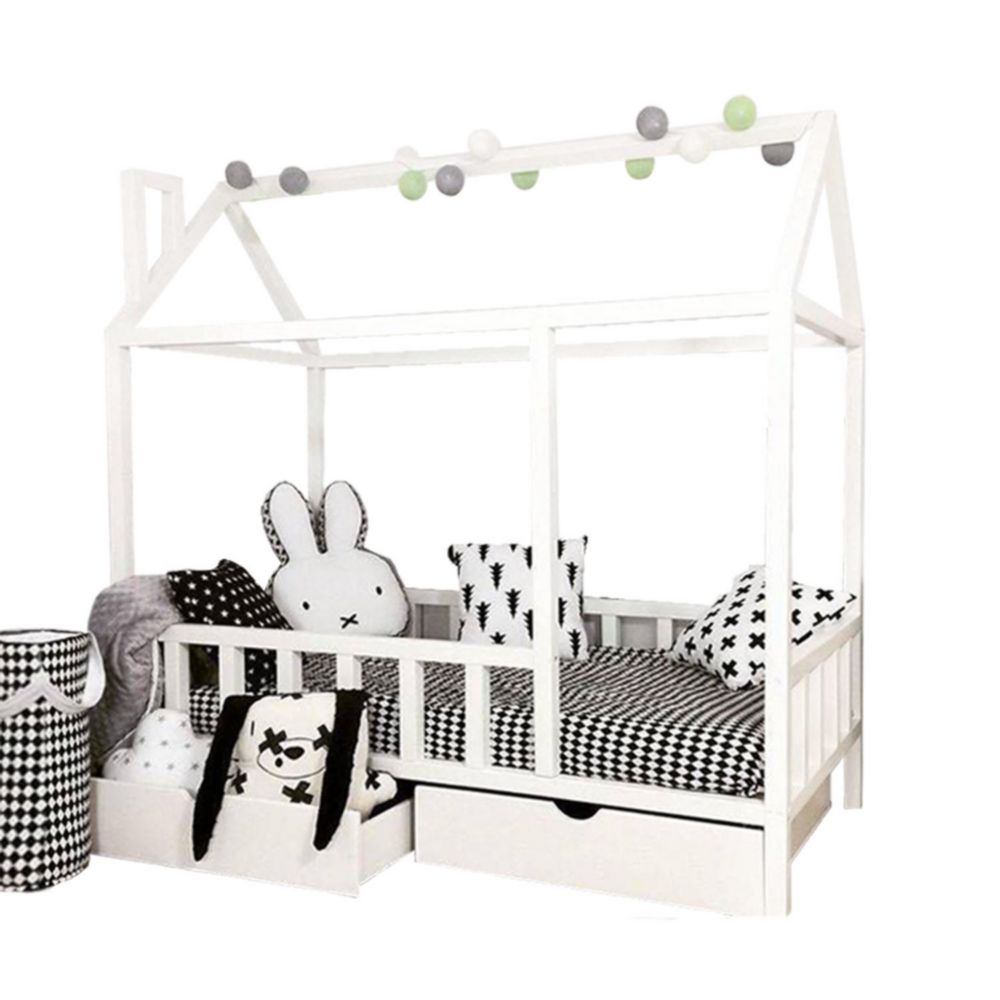 Cama Mi Madera Perfecta Ms Fabian 1.5 Plazas Blanco