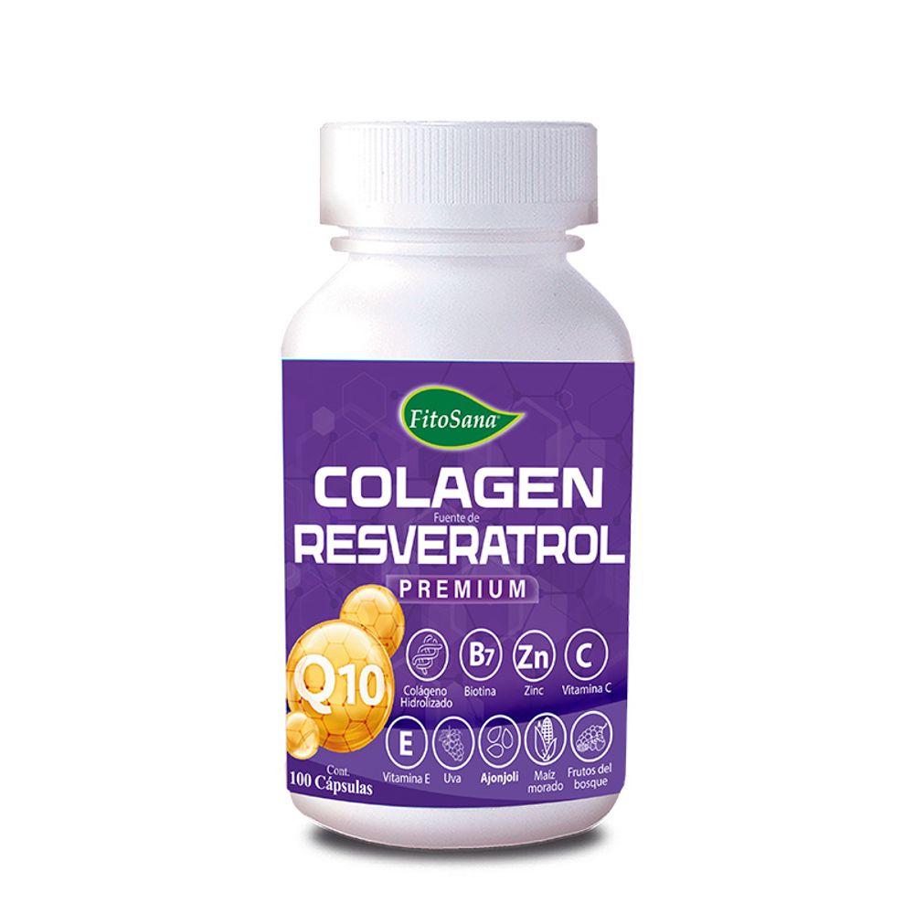 Cápsulas Colagen Resveratrol + Q10 Fitosana 100u