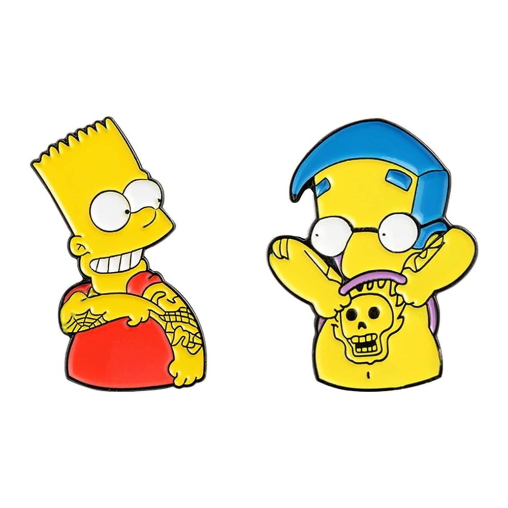 ines Milhouse y Bart Simpson Tatoo Packx2