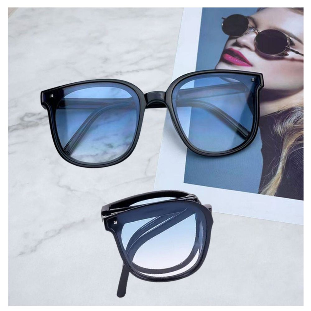 Gafas de sol plegables clásicos retro polarizadas portátil
