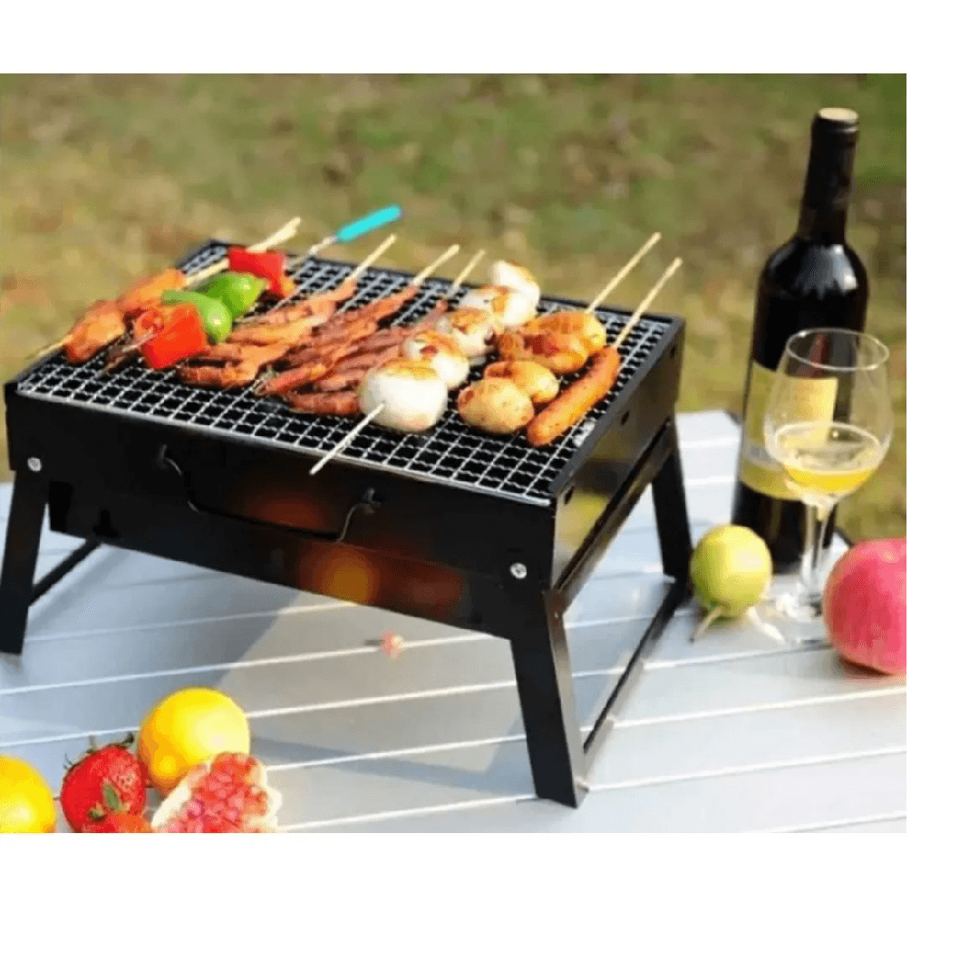 Parrilla Compacta Portátil Plegable de Carbón para Ahumar